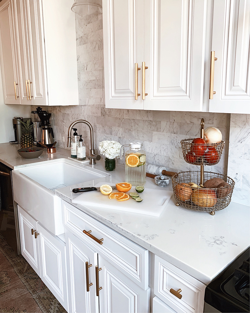 Details Around The Home, Home Decor Accents, Crate & Barrel Bendt 2-Tier Copper Fruit Basket, Helena of Brooklyn Blonde